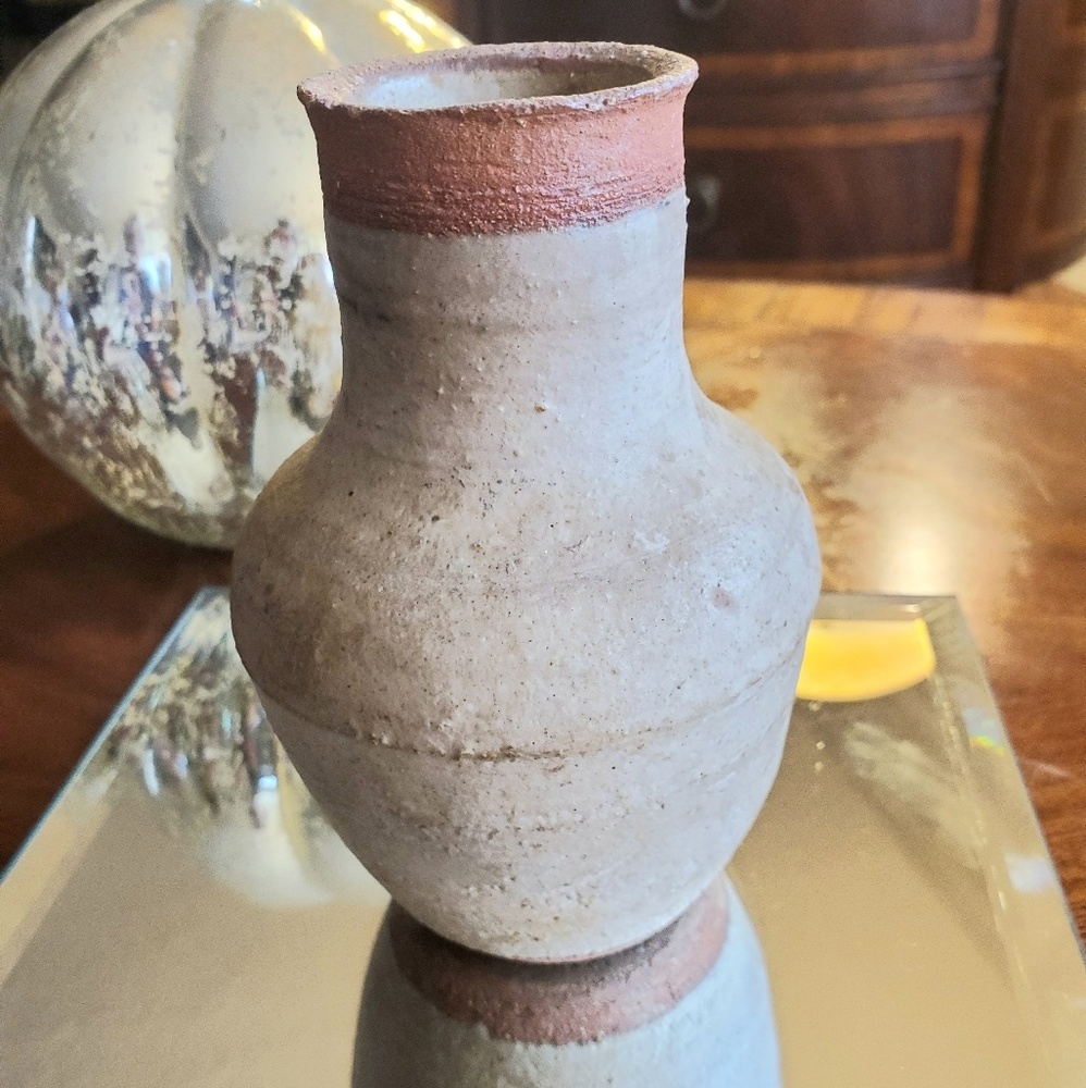 🍁Vintage Clay Pottery, Handcrafted Vase